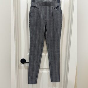 Gray Plaid Skinny Pants